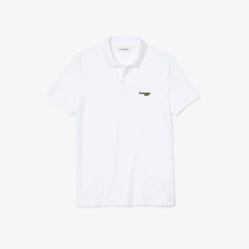 Camiseta Lacoste Regular Fit Solid Cotton Piqué Polo With Badge Hombre Blancos | ZB1-13391M2