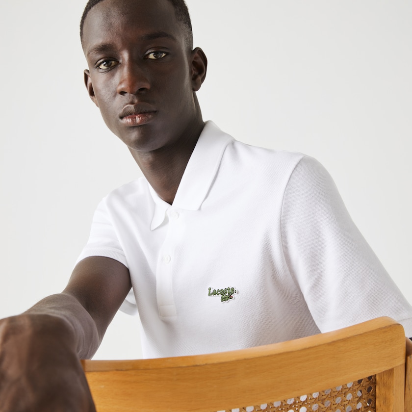 Camiseta Lacoste Regular Fit Solid Cotton Piqué Polo With Badge Hombre Blancos | ZB1-13391M2