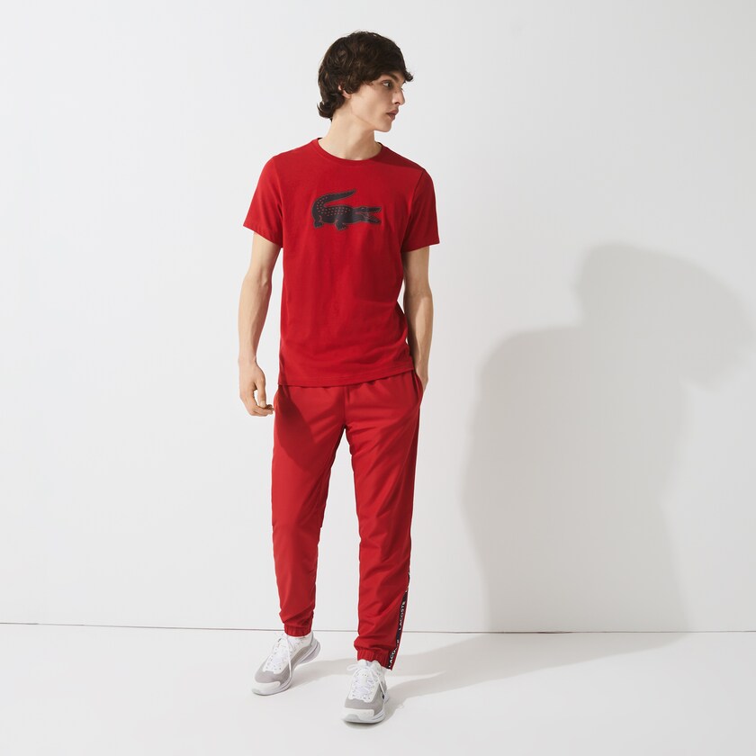 Camiseta Lacoste SPORT 3D Print Crocodile Breathable Jersey Hombre Rojos Azul Marino Azules | SM2-60976R9