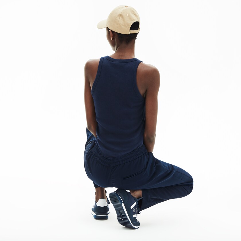 Camiseta Lacoste Sleeveless Scoopneck Top Mujer Azul Marino Azules | YJ3-34233O5