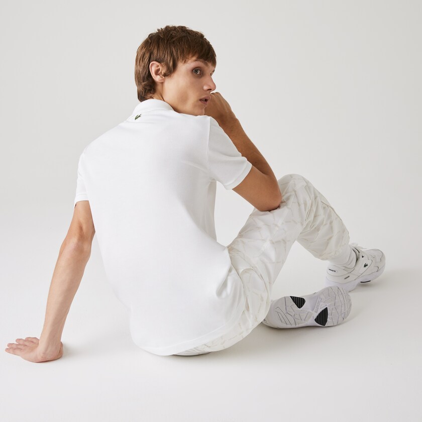 Camiseta Lacoste Slim Fit Solid Cotton Piqué Polo With Badge Hombre Blancos | SP9-75397V0