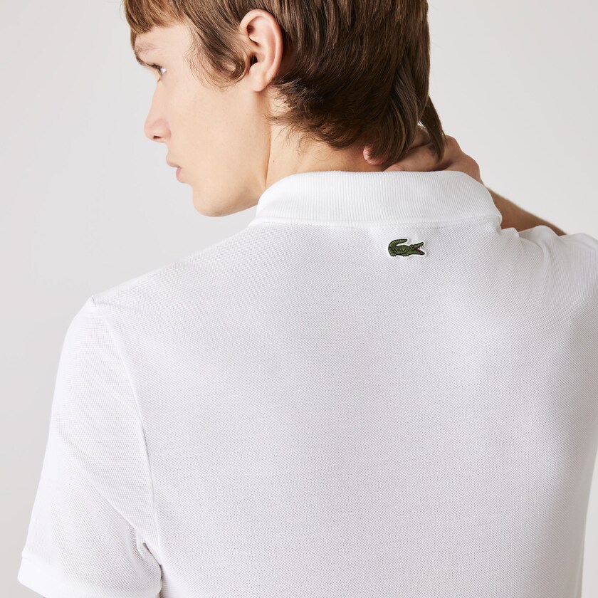 Camiseta Lacoste Slim Fit Solid Cotton Piqué Polo With Badge Hombre Blancos | SP9-75397V0