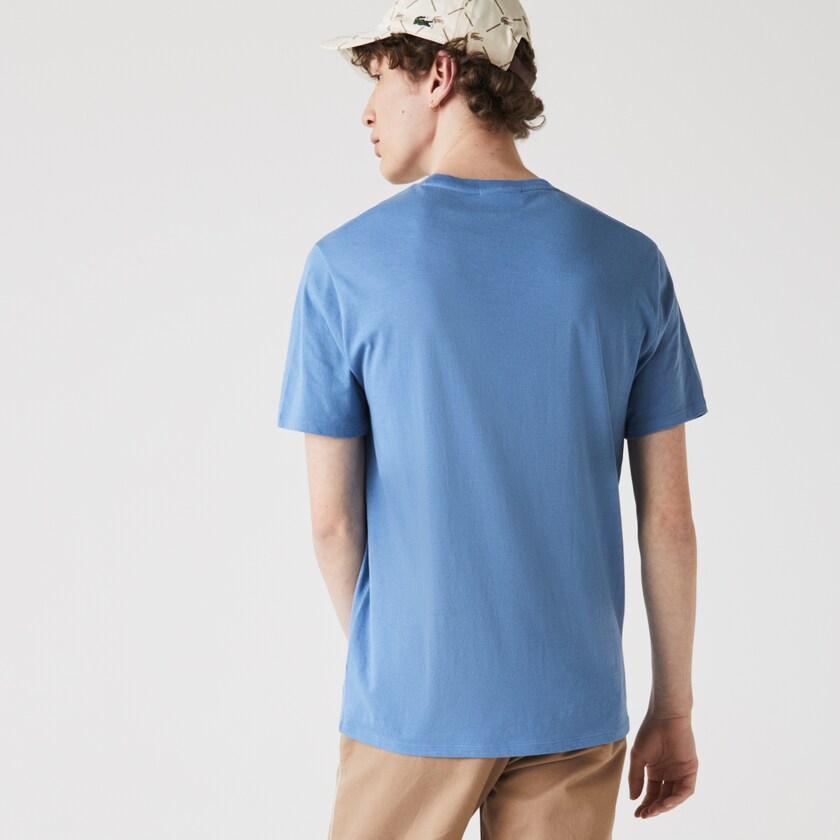 Camiseta Lacoste V-neck Pima Cotton Jersey Hombre Azules | TY7-12881M0