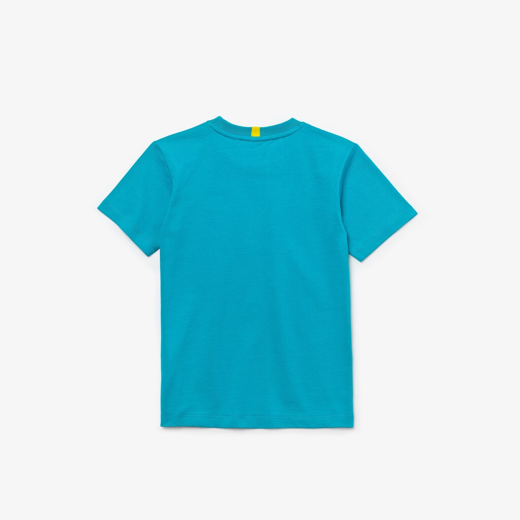 Camiseta Lacoste Niños Azules Blancos x National Geographic Cotton AW8-11911I3