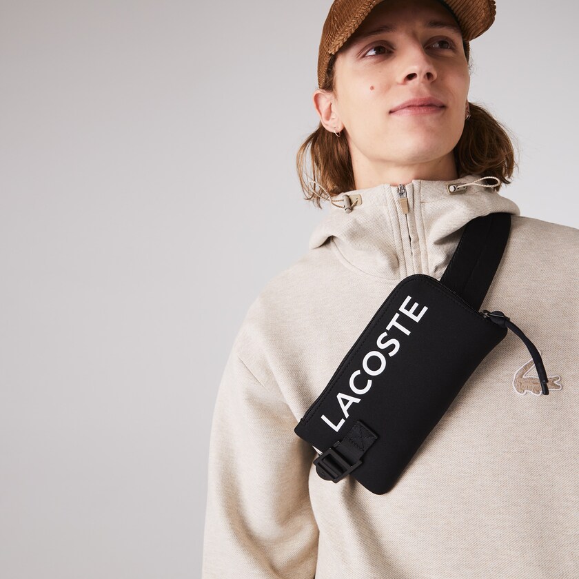 Carteras Lacoste Anti-Radiation Flat Crossbody Smartphone Hombre Negros | PG9-12811A5