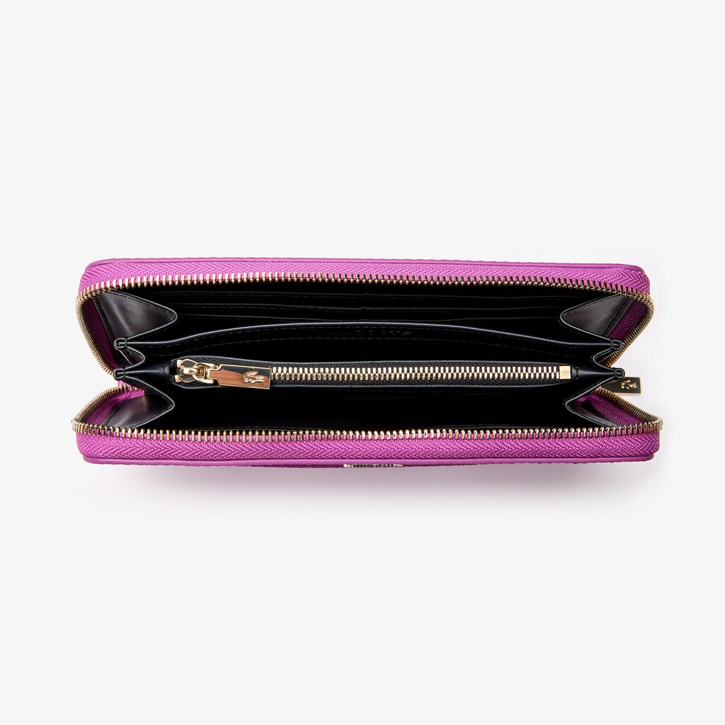 Carteras Lacoste Chantaco Leather 12 Card Mujer Rosas | MG1-21762O1