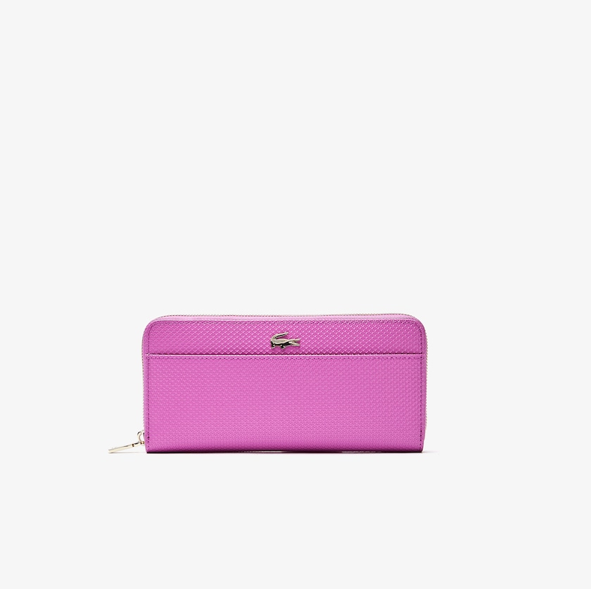 Carteras Lacoste Chantaco Leather 12 Card Mujer Rosas | MG1-21762O1