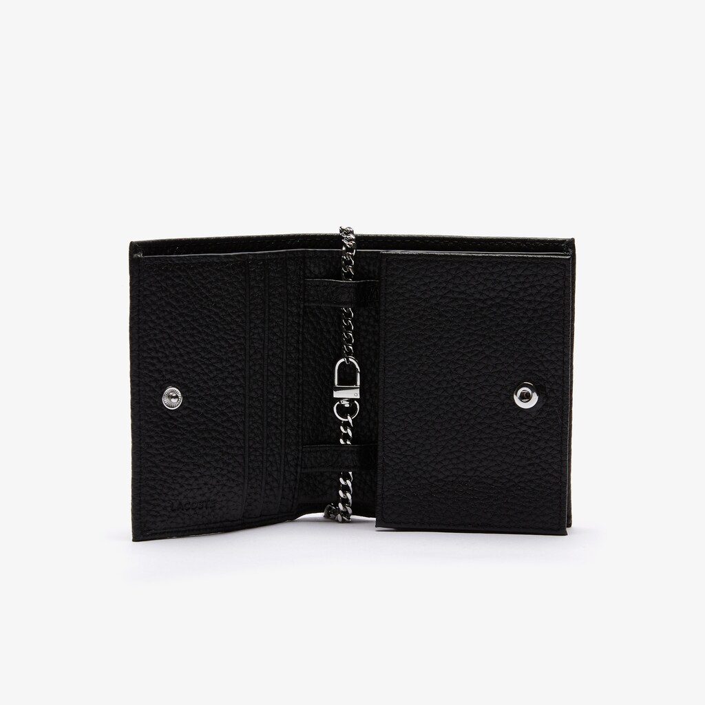 Carteras Lacoste Croco Crew Grained Leather Phone Mujer Negros | UJ2-48314T3