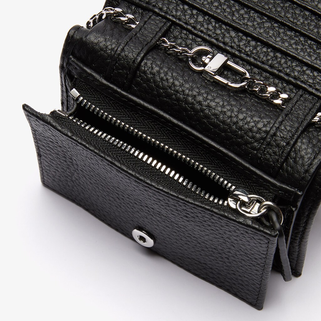 Carteras Lacoste Croco Crew Grained Leather Phone Mujer Negros | UJ2-48314T3