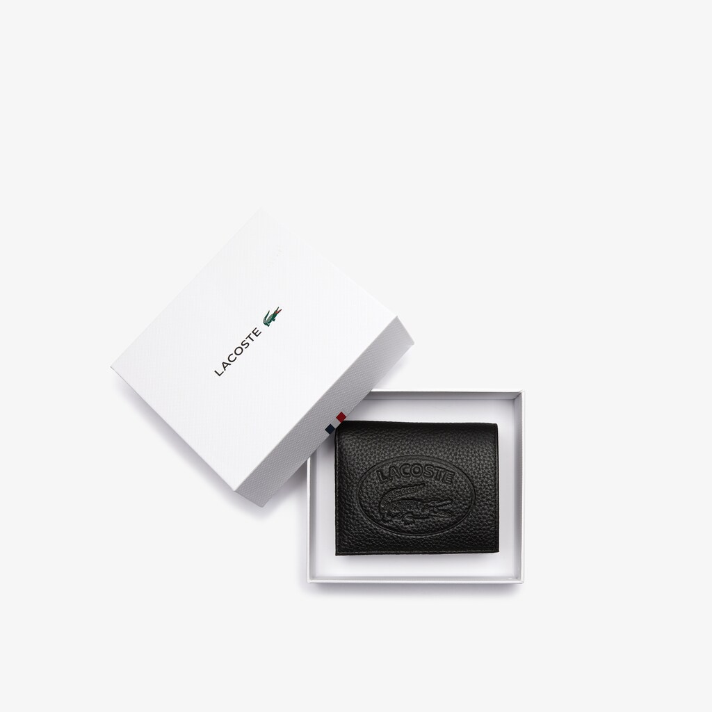 Carteras Lacoste Croco Crew Grained Leather Phone Mujer Negros | UJ2-48314T3
