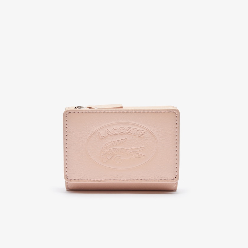 Carteras Lacoste Croco Crew Grained Leather Zip Mujer Rosas | LR1-44964U7