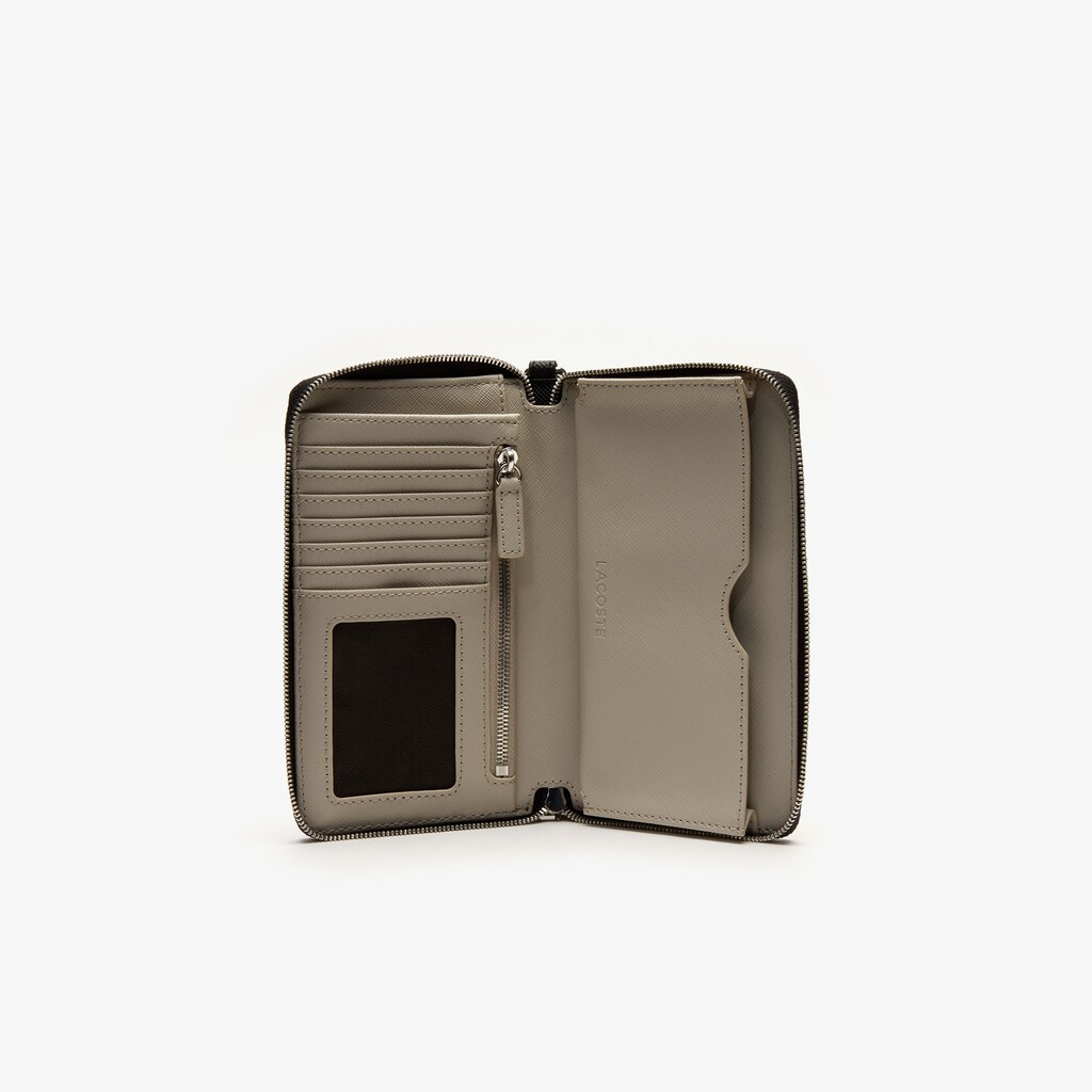 Carteras Lacoste Daily Classic Coated Canvas Wristlet Mujer Negros | UO6-97169E1