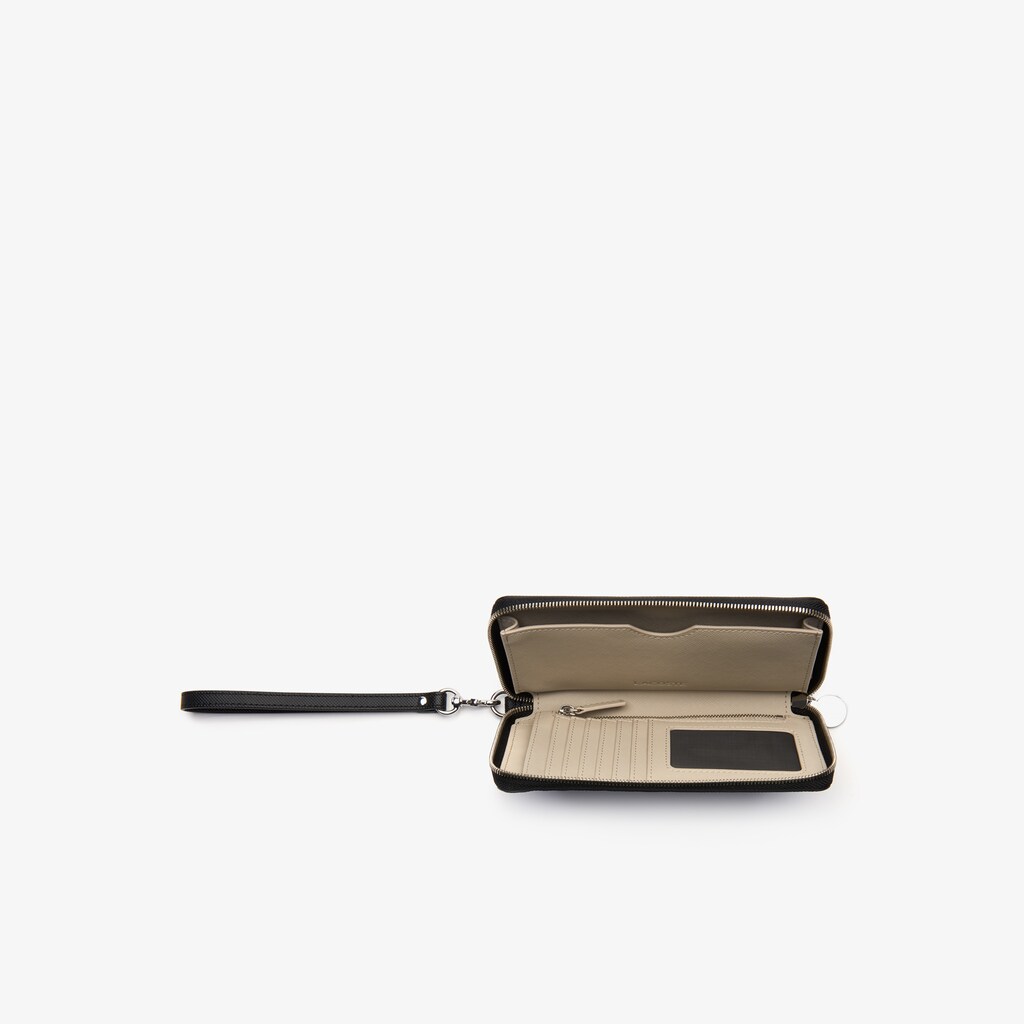 Carteras Lacoste Daily Classic Coated Canvas Wristlet Mujer Negros | UO6-97169E1