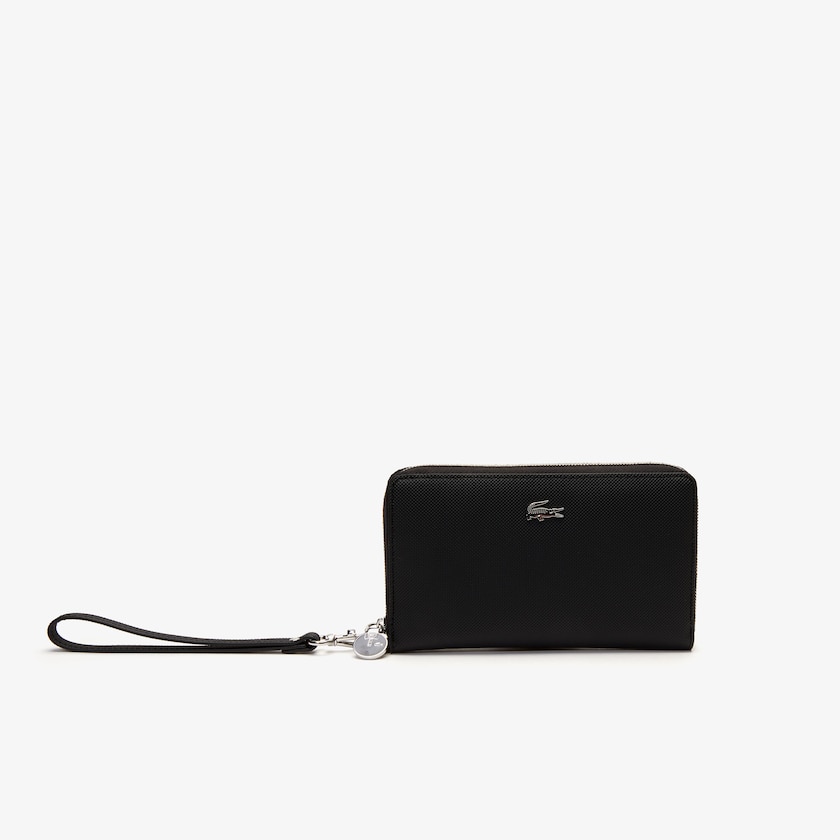 Carteras Lacoste Daily Classic Coated Canvas Wristlet Mujer Negros | UO6-97169E1