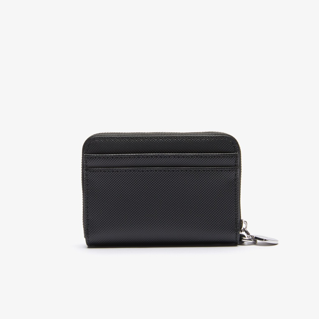 Carteras Lacoste Daily Classic Small Coated Piqué Canvas Zip Mujer Negros | AF8-11451V8
