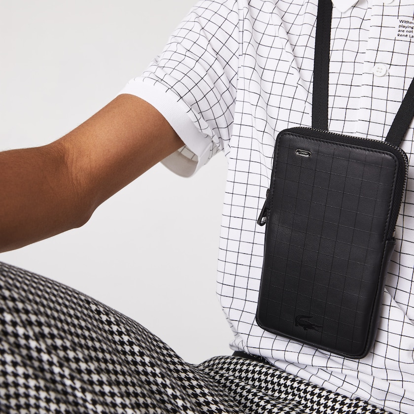 Carteras Lacoste Hombre Negros Infini-T Integrated Inductive Charger Smartphone LM3-39773H4