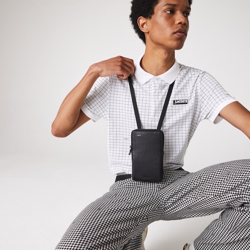 Carteras Lacoste Hombre Negros Infini-T Integrated Inductive Charger Smartphone LM3-39773H4