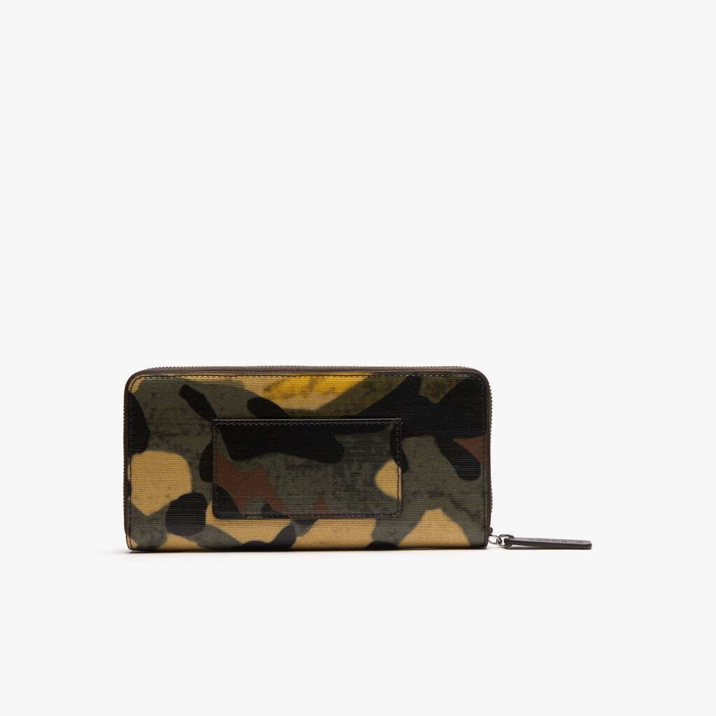 Carteras Lacoste Robert George Coated Print Canvas Zip Mujer Verdes | IO8-13921I0