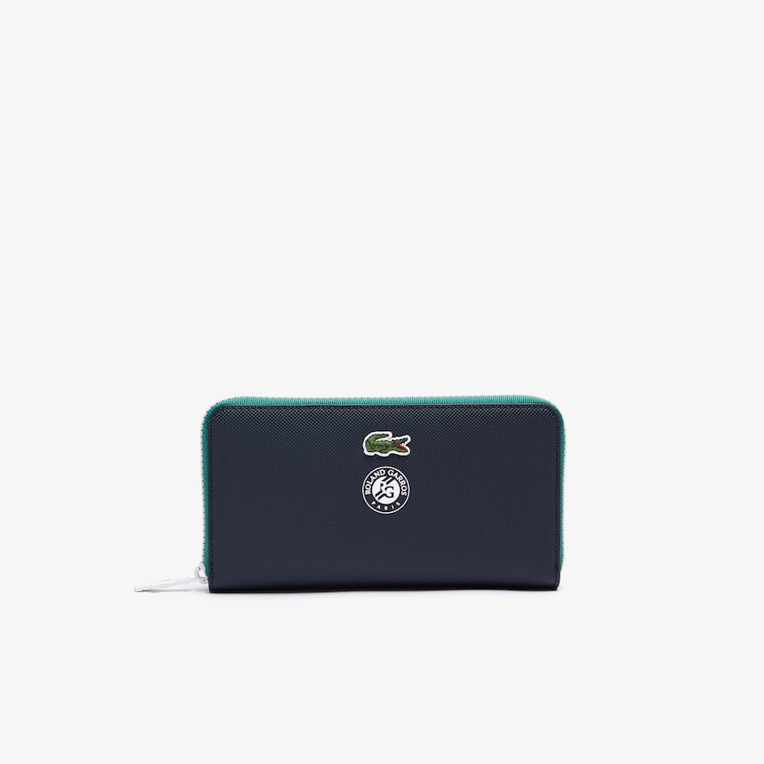 Carteras Lacoste Roland Garros Contrast Interior Zippered Mujer Azul Marino Verdes | GQ9-98249T1