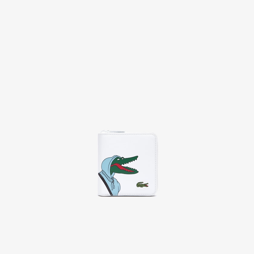 Carteras Lacoste x Jean-Michel Tixier Fun Printed Leather Zippered Hombre Blancos | QO4-30363D8