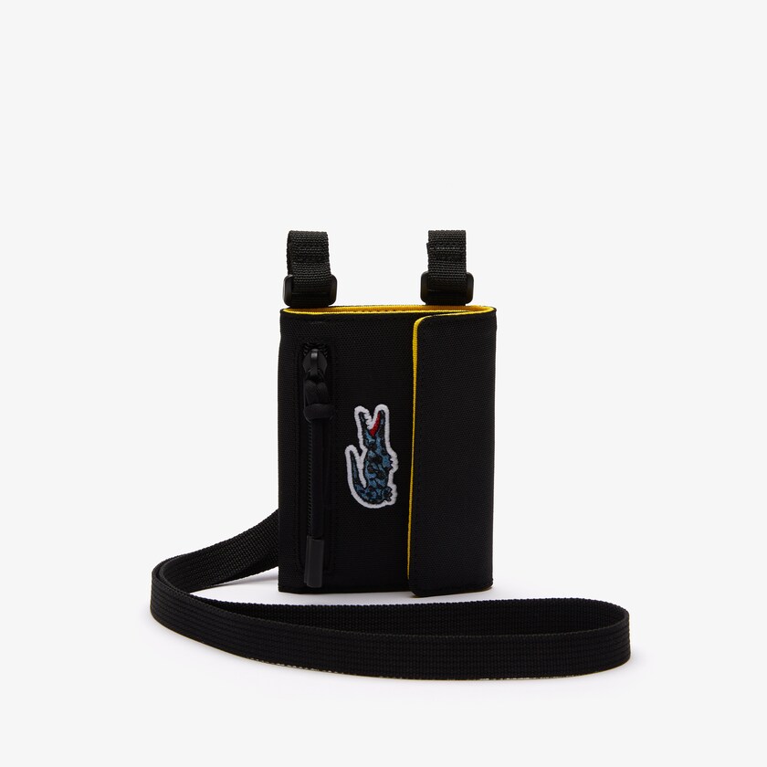 Carteras Lacoste x National Geographic Mini Bag Necklace Hombre Negros | WP8-58485O3
