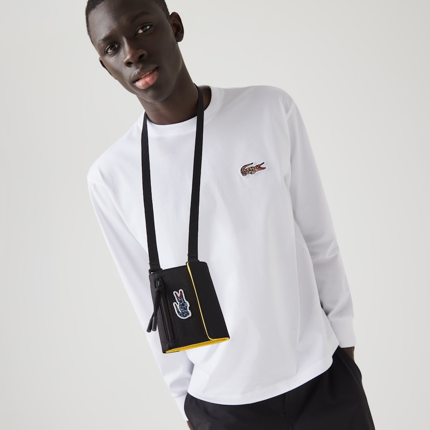Carteras Lacoste x National Geographic Mini Bag Necklace Hombre Negros | WP8-58485O3