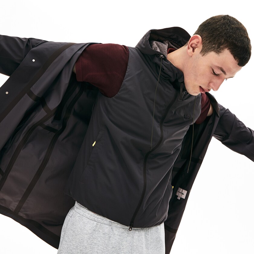 Chaleco De Golf Lacoste Motion 3-in-1 Raincoat With Detachable Hombre Grises Oscuro | DX0-24392Z5