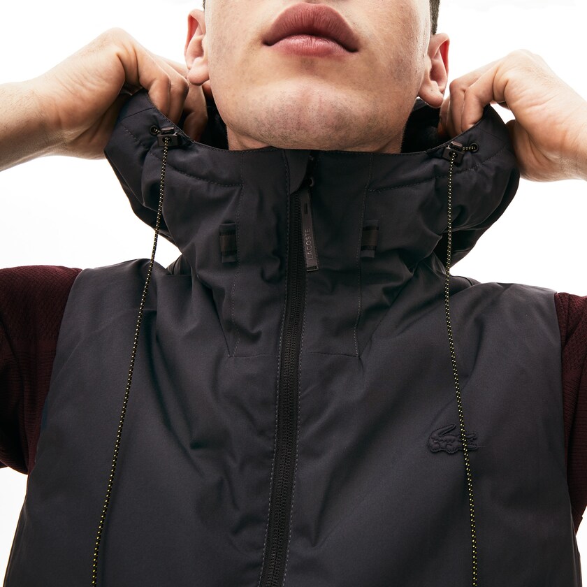 Chaleco De Golf Lacoste Motion 3-in-1 Raincoat With Detachable Hombre Grises Oscuro | DX0-24392Z5