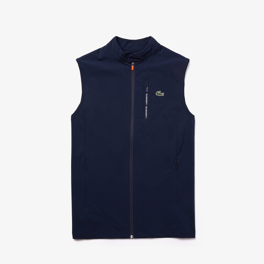 Chaleco De Golf Lacoste SPORT Lightweight Water-Resistant Hombre Azul Marino Azules Rojos | KK8-84718I9