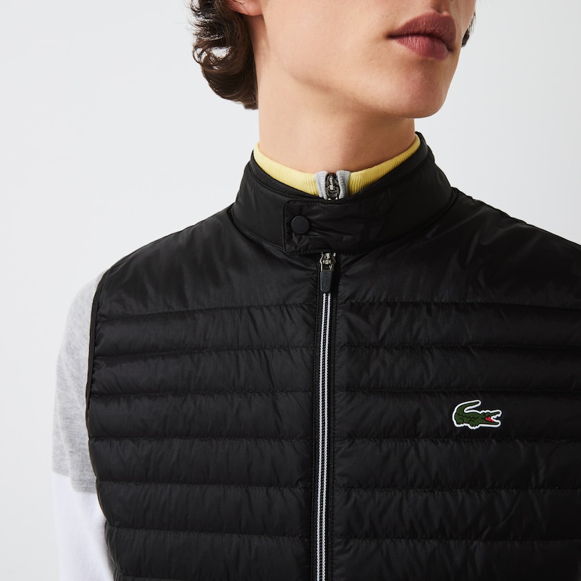 Chaleco De Golf Lacoste SPORT Lightweight Water-Resistant Quilted Hombre Negros | AQ8-88938F5