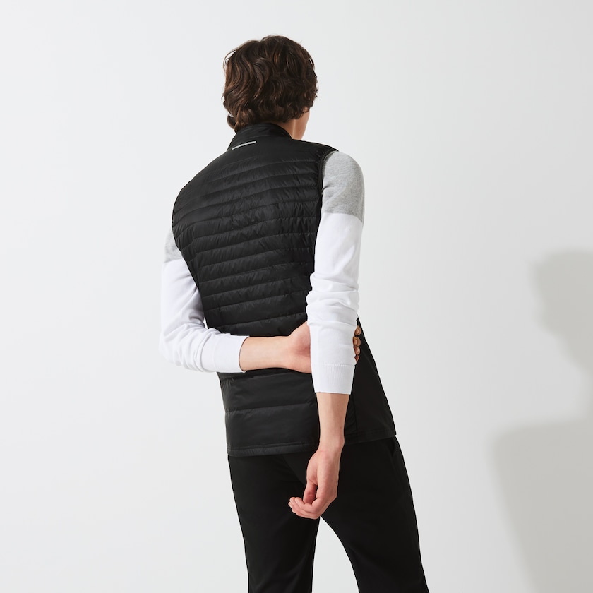 Chaleco De Golf Lacoste SPORT Lightweight Water-Resistant Quilted Hombre Negros | AQ8-88938F5