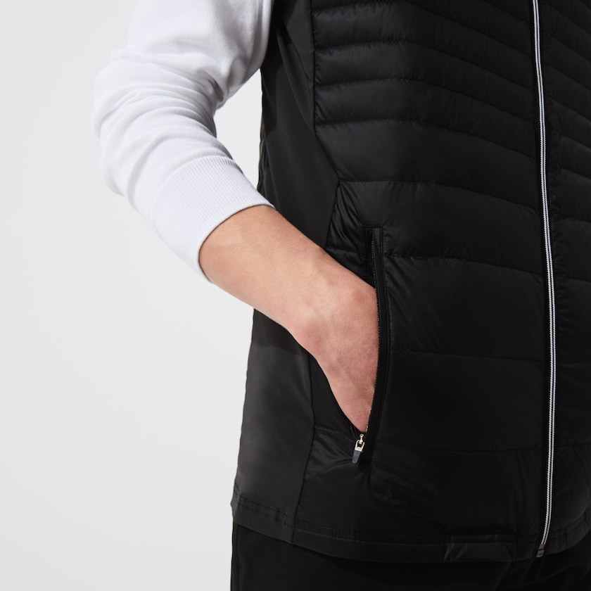 Chaleco De Golf Lacoste SPORT Lightweight Water-Resistant Quilted Hombre Negros | AQ8-88938F5