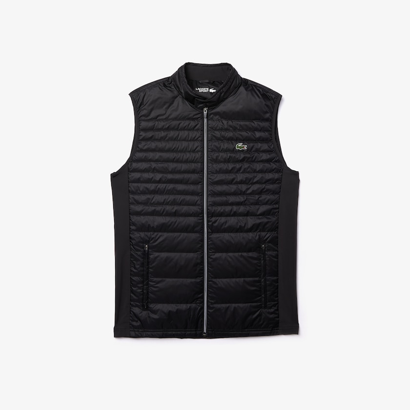 Chaleco De Golf Lacoste SPORT Lightweight Water-Resistant Quilted Hombre Negros | AQ8-88938F5