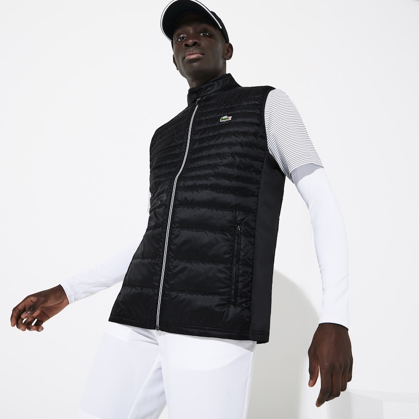 Chaleco De Golf Lacoste SPORT Lightweight Water-Resistant Quilted Hombre Negros | AQ8-88938F5