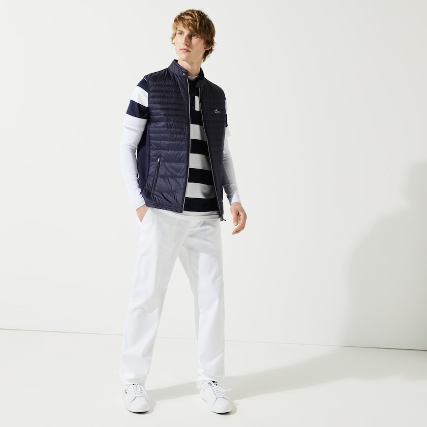 Chaleco De Golf Lacoste SPORT Lightweight Water-Resistant Quilted Hombre Azul Marino Azules | CD7-21022Y9