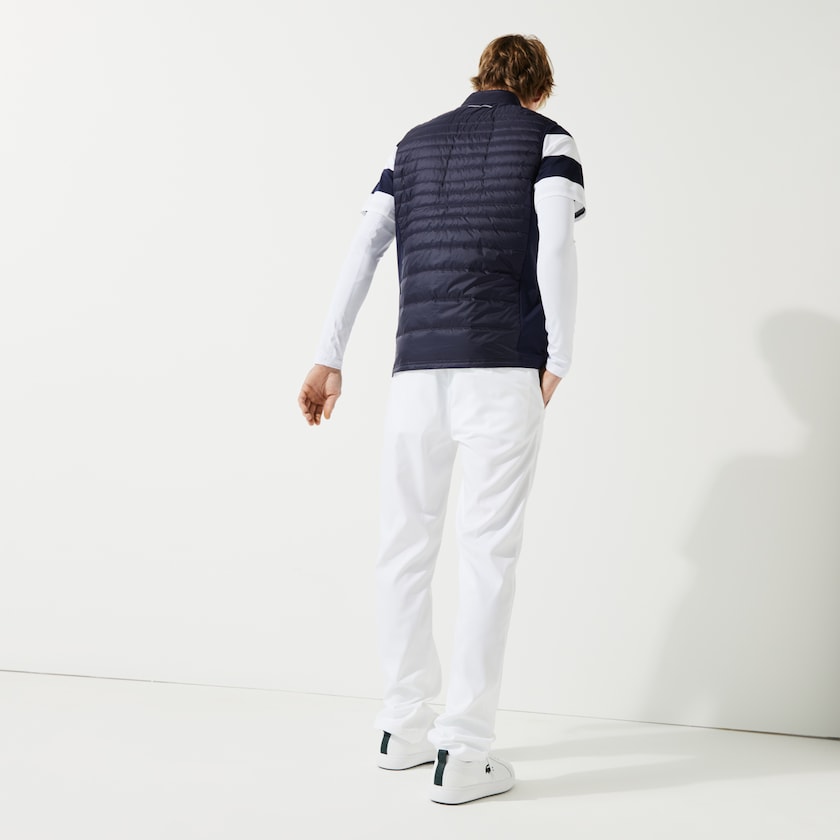 Chaleco De Golf Lacoste SPORT Lightweight Water-Resistant Quilted Hombre Azul Marino Azules | CD7-21022Y9