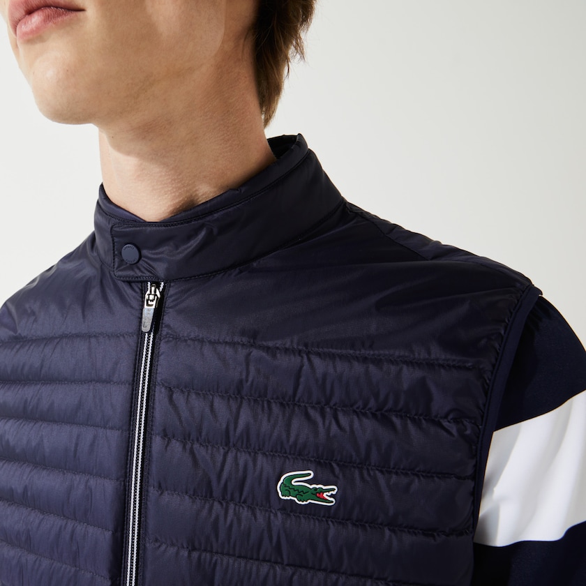 Chaleco De Golf Lacoste SPORT Lightweight Water-Resistant Quilted Hombre Azul Marino Azules | CD7-21022Y9