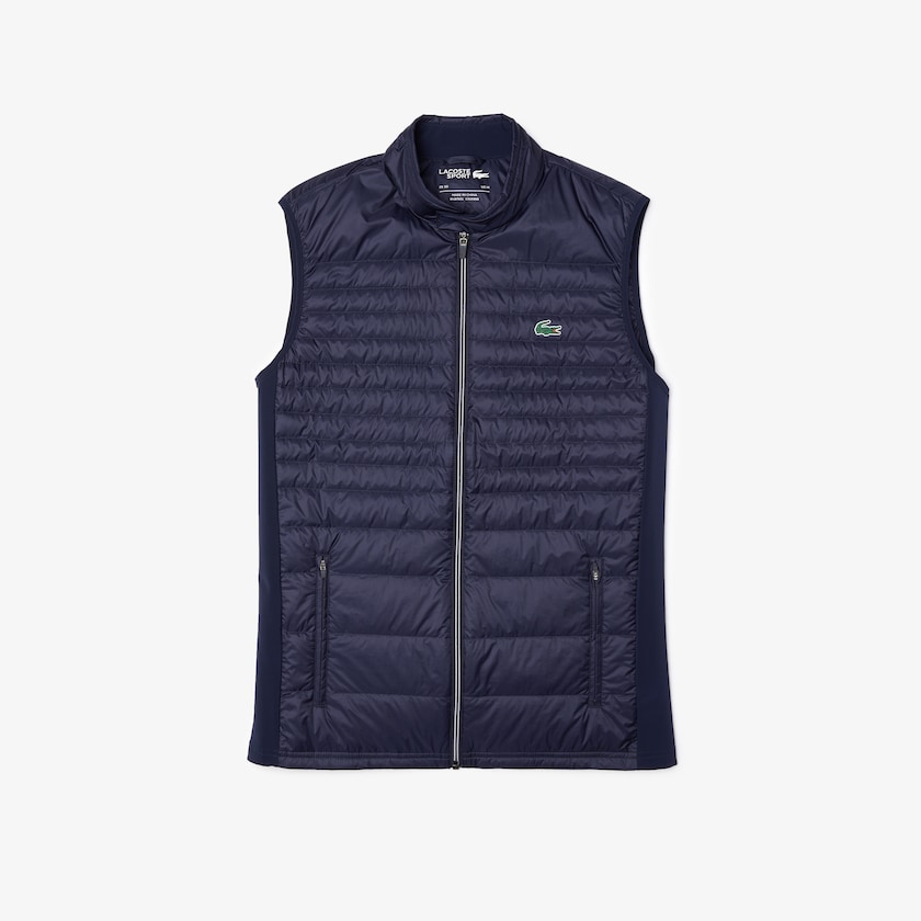 Chaleco De Golf Lacoste SPORT Lightweight Water-Resistant Quilted Hombre Azul Marino Azules | CD7-21022Y9