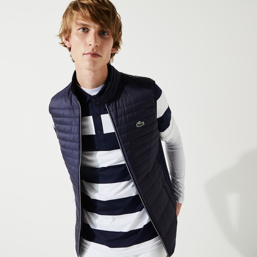 Chaleco De Golf Lacoste SPORT Lightweight Water-Resistant Quilted Hombre Azul Marino Azules | CD7-21022Y9