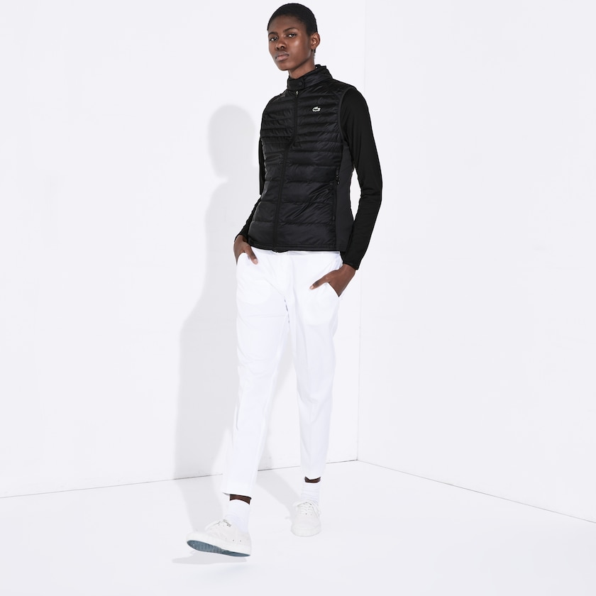 Chaleco De Golf Lacoste SPORT Water-Resistant Quilted Technical Mujer Negros | DE0-59655M7