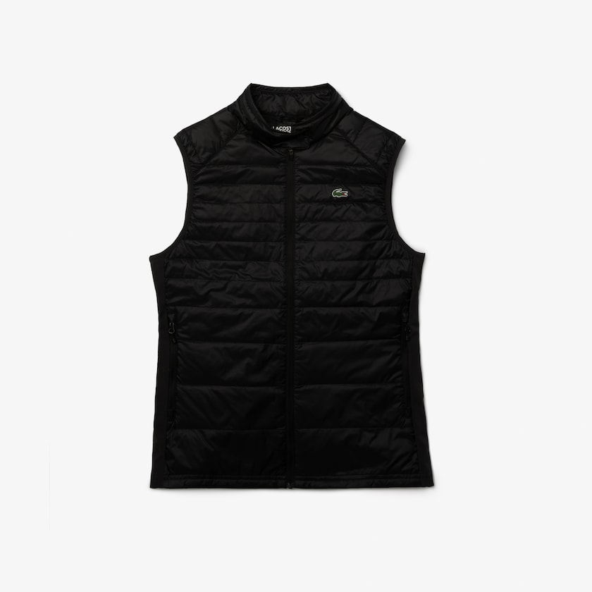 Chaleco De Golf Lacoste SPORT Water-Resistant Quilted Technical Mujer Negros | DE0-59655M7