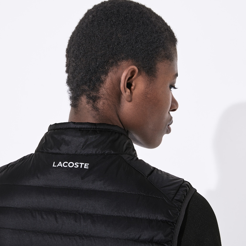 Chaleco De Golf Lacoste SPORT Water-Resistant Quilted Technical Mujer Negros | DE0-59655M7