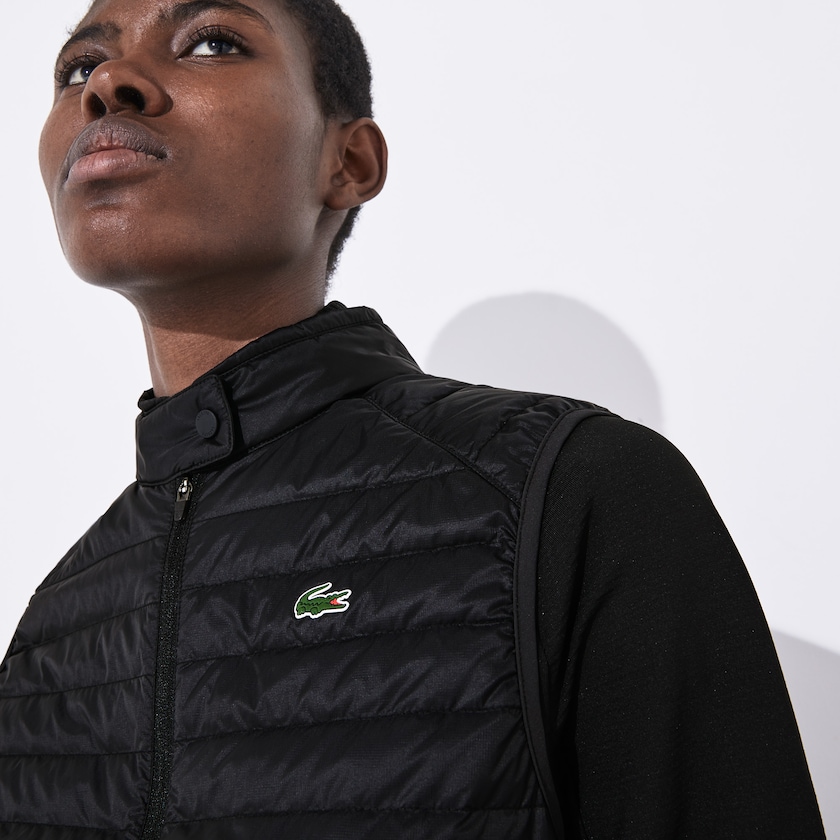 Chaleco De Golf Lacoste SPORT Water-Resistant Quilted Technical Mujer Negros | DE0-59655M7
