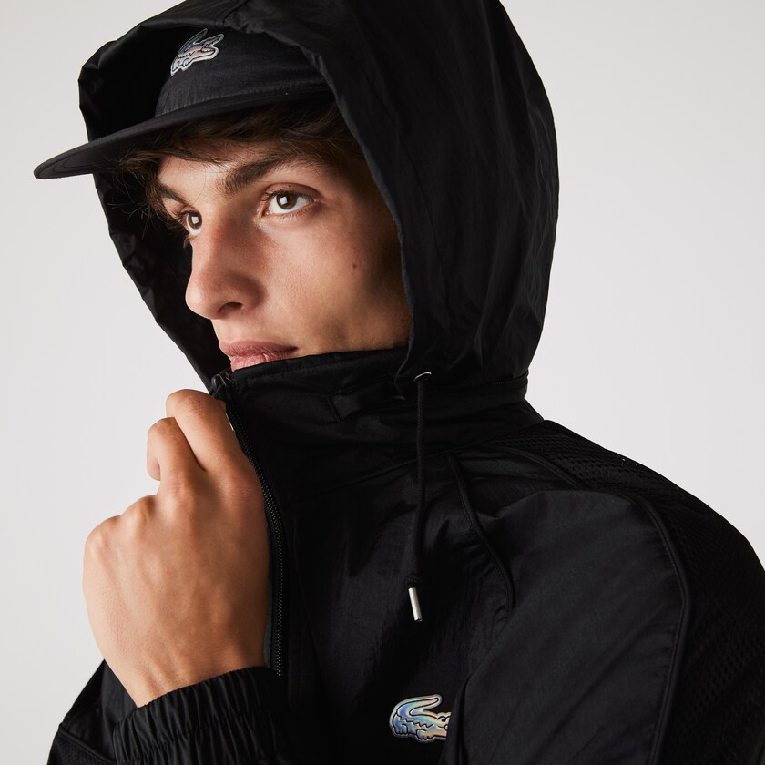 Chamarras Lacoste CONCEPTS Collaboration Lightweight Zip-Up Hombre Negros | BB1-19171U6