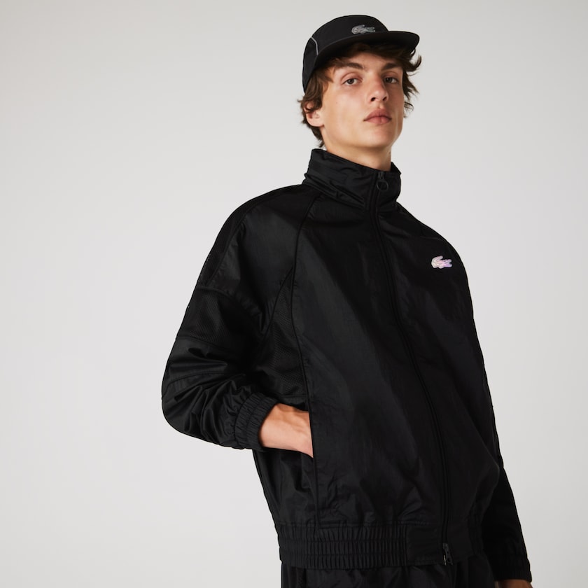 Chamarras Lacoste CONCEPTS Collaboration Lightweight Zip-Up Hombre Negros | BB1-19171U6