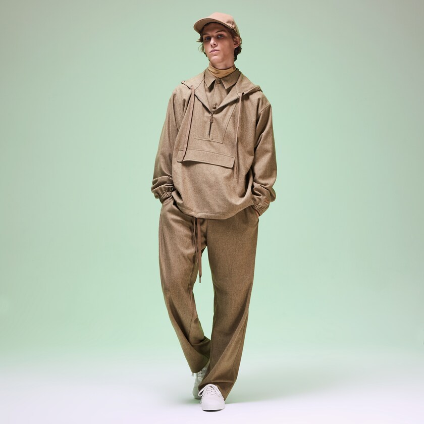 Chamarras Lacoste Fashion Show Hooded Solid Virgin Wool Hombre Marrom Claro | EU7-34723S0