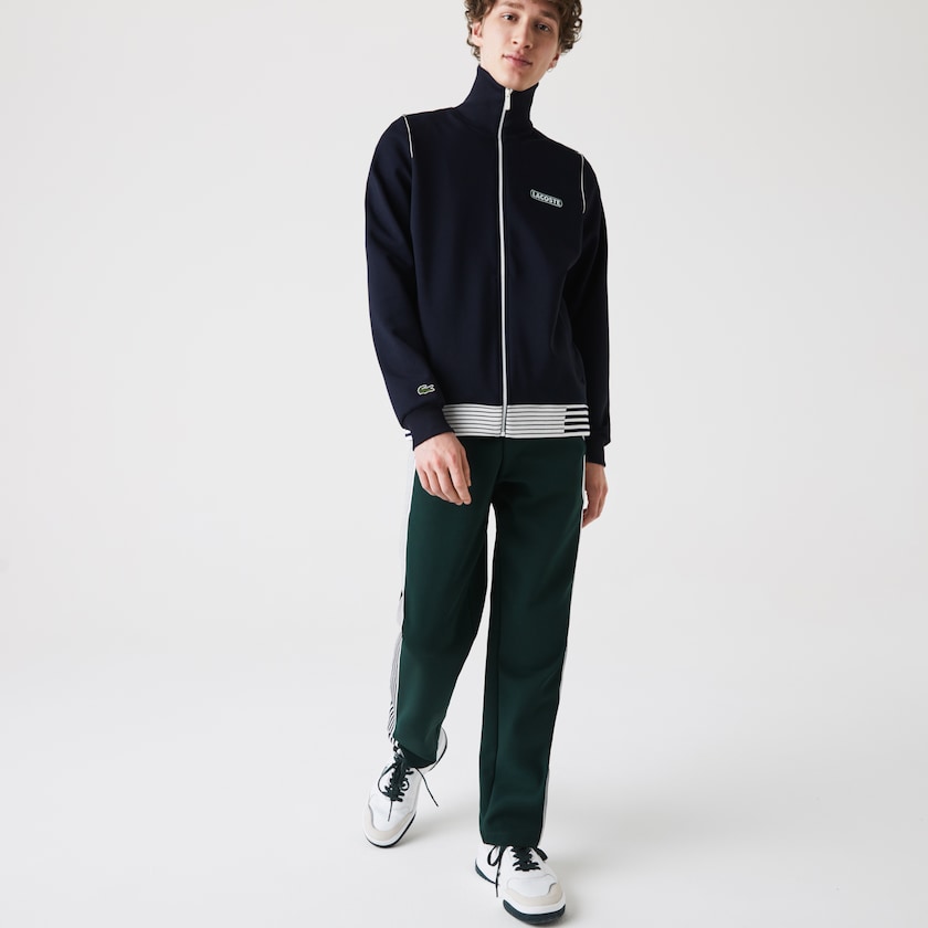Chamarras Lacoste Heritage Zippered Tracksuit Hombre Azul Marino Azules | BL1-61406Y4