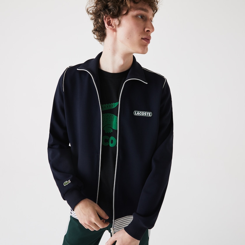 Chamarras Lacoste Heritage Zippered Tracksuit Hombre Azul Marino Azules | BL1-61406Y4