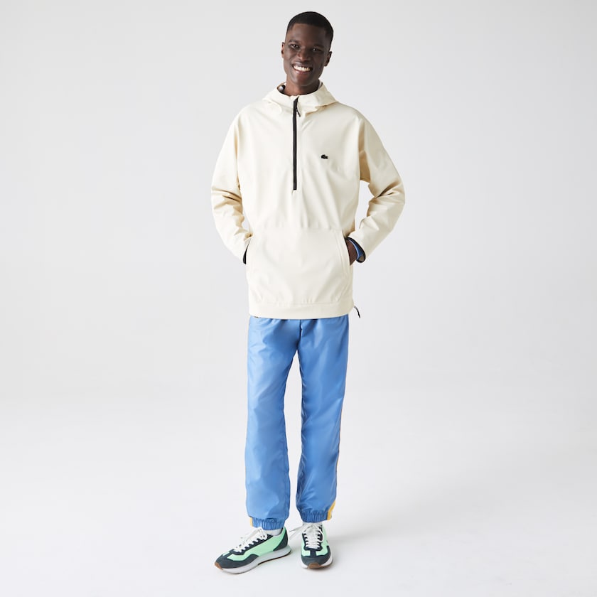 Chamarras Lacoste Hooded Lightweight Hybrid Pullover Hombre Beige | OA4-71097S5