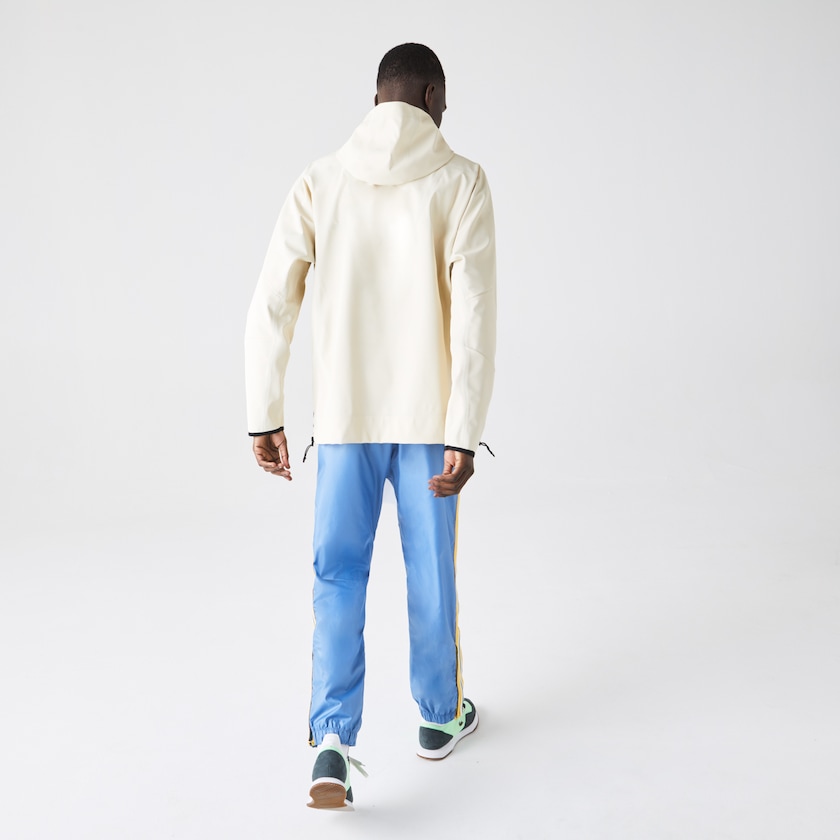 Chamarras Lacoste Hooded Lightweight Hybrid Pullover Hombre Beige | OA4-71097S5